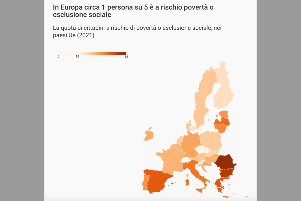 I dati Openpolis mostrano che 1 persona su 5 in Europa è a rischio povertà nel 2021 - Investire sul web.